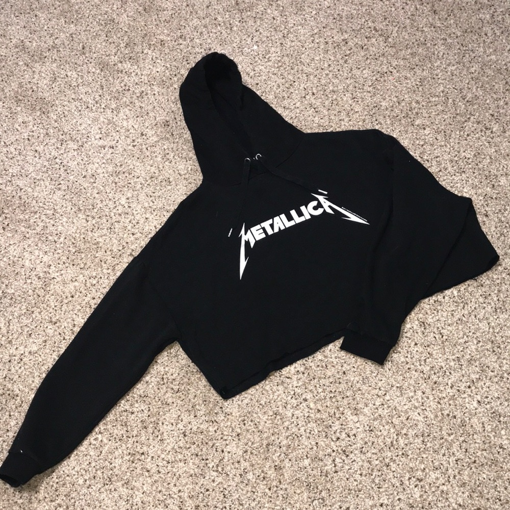 Metallica cropped hoodie